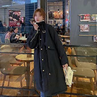 VEZFAA  Women's Fashion Casual Fall Winter Solid Color Print Long Sleeve Jackets & Coats Down Coats
