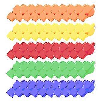 50 Pcs Non-Nuclear Professional Referee Whistle Fox Whistle Plastic Life-Saving Whistle Special for