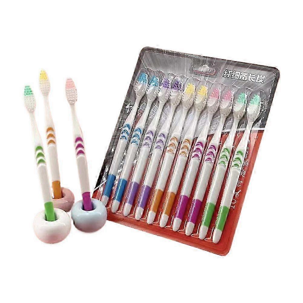 Ergonomic Bamboo Charcoal Toothbrush Set