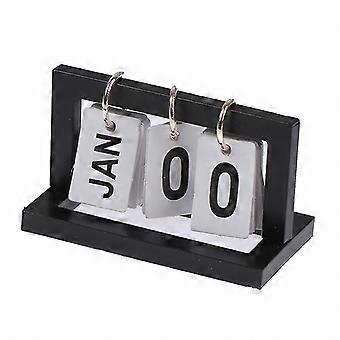 Simulerad skrivbordskalender med kawaii dockhusmöbler dekorationstillbehör