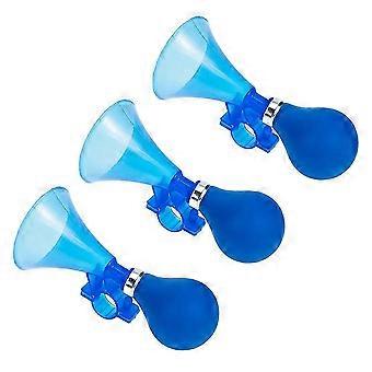 3Pcs Bike Horn Bugle Design Plastic Handlebar Bell, Loud Crisp Sound Safety Warning Horn, Compatible with Most Mountain and Road Bikes