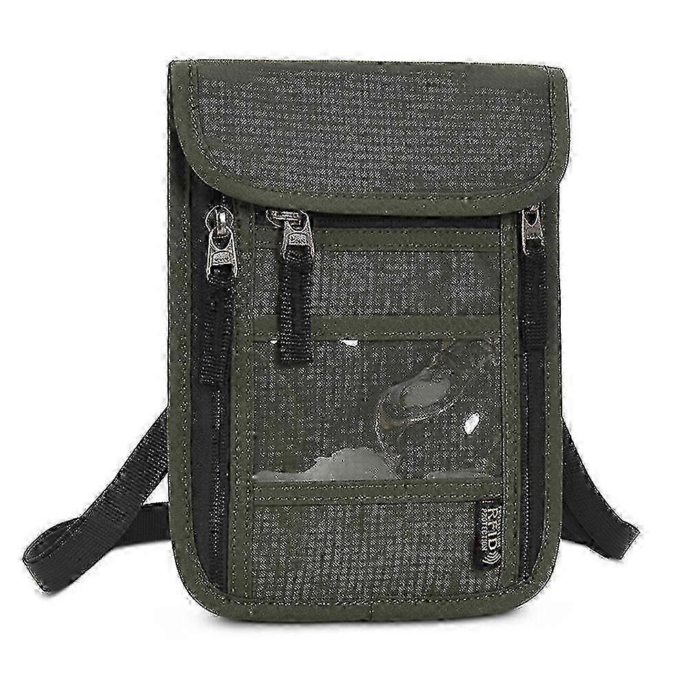 Adjustable Strap RFID Passport Neck Pouch