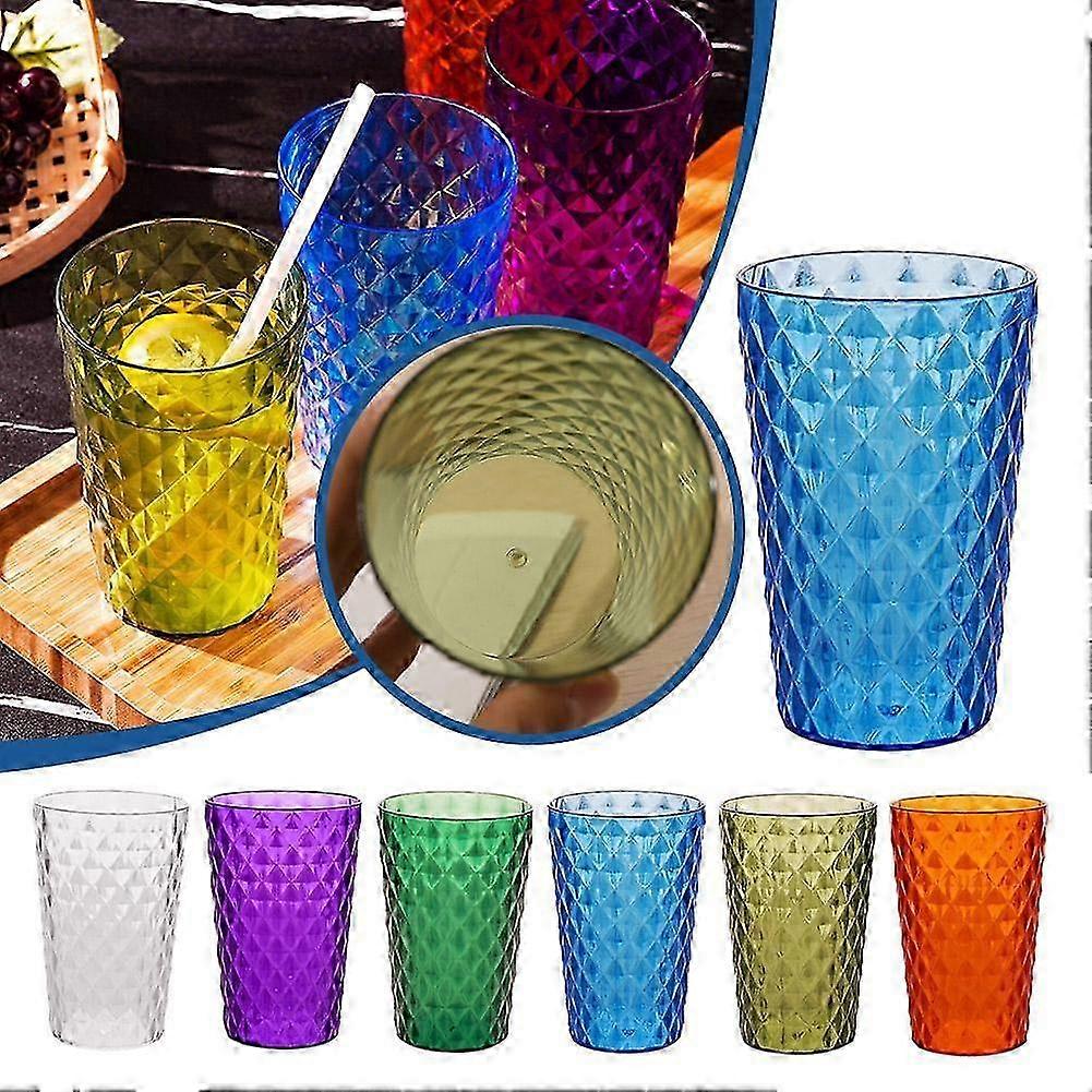 300ml PC Cups Set 6 Vibrant Clear Tones