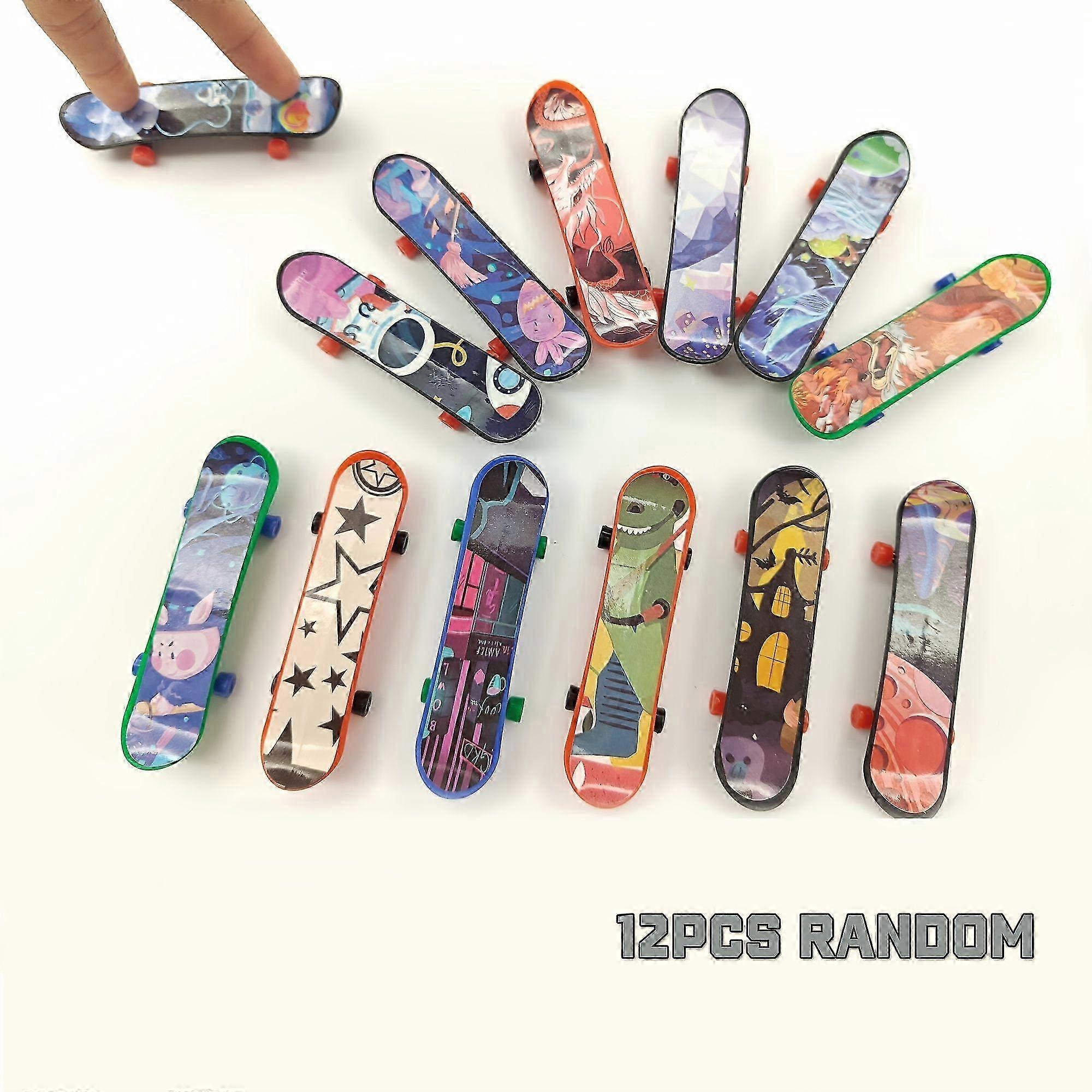 12-Pack Compact Finger Skateboard Set