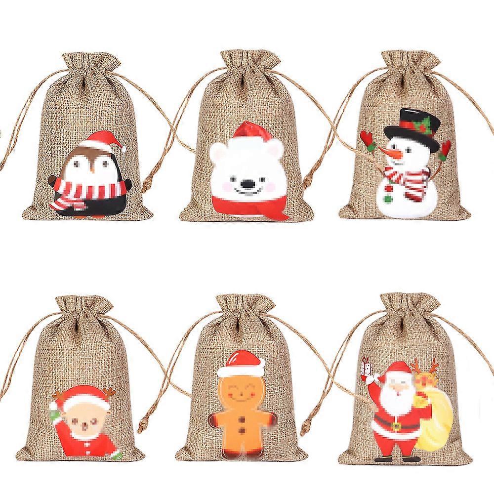 Drawstring Burlap Gift Bags Reusable Moisture Absorbent Compact