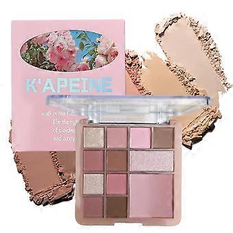 12-Colour Eyeshadow Palette with Coordinated Shades for Eye Makeup, Morning Pink