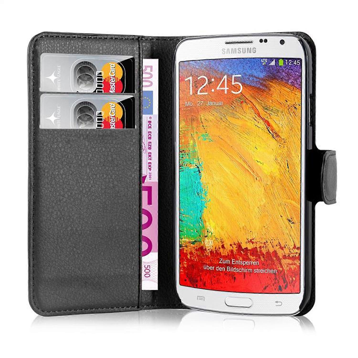 Case compatible with Samsung Galaxy NOTE 3 NEO - Protective case with card slots and stand function