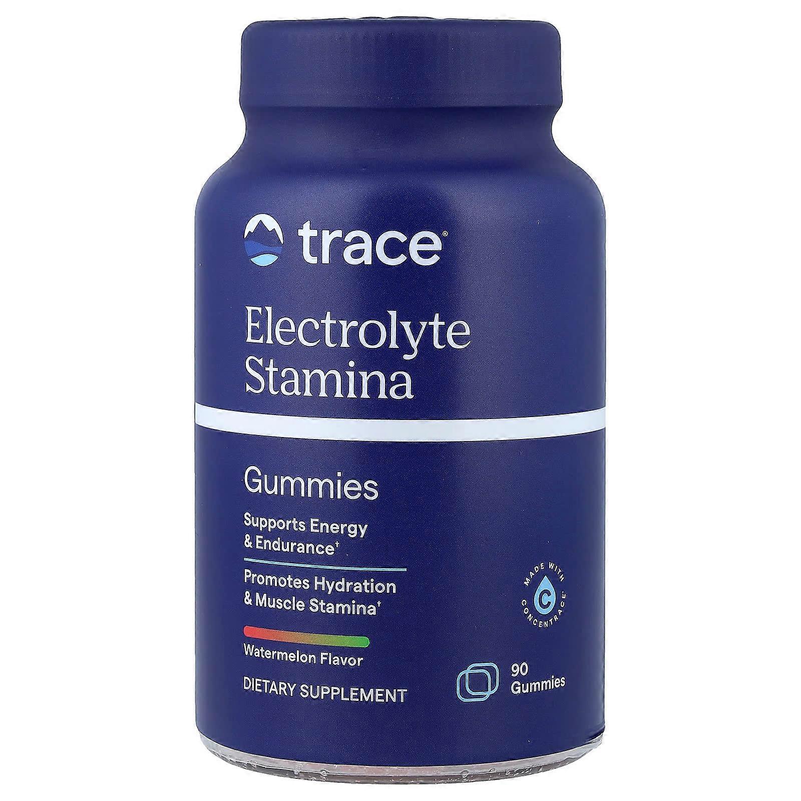 Trace, Electrolyte Stamina Gummies, Watermelon, 90 Gummies