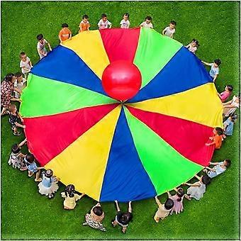 Rainbow Parachute Game 12m for Kids and Adults, Teamwork Outdoor Activity for Party and Team Building