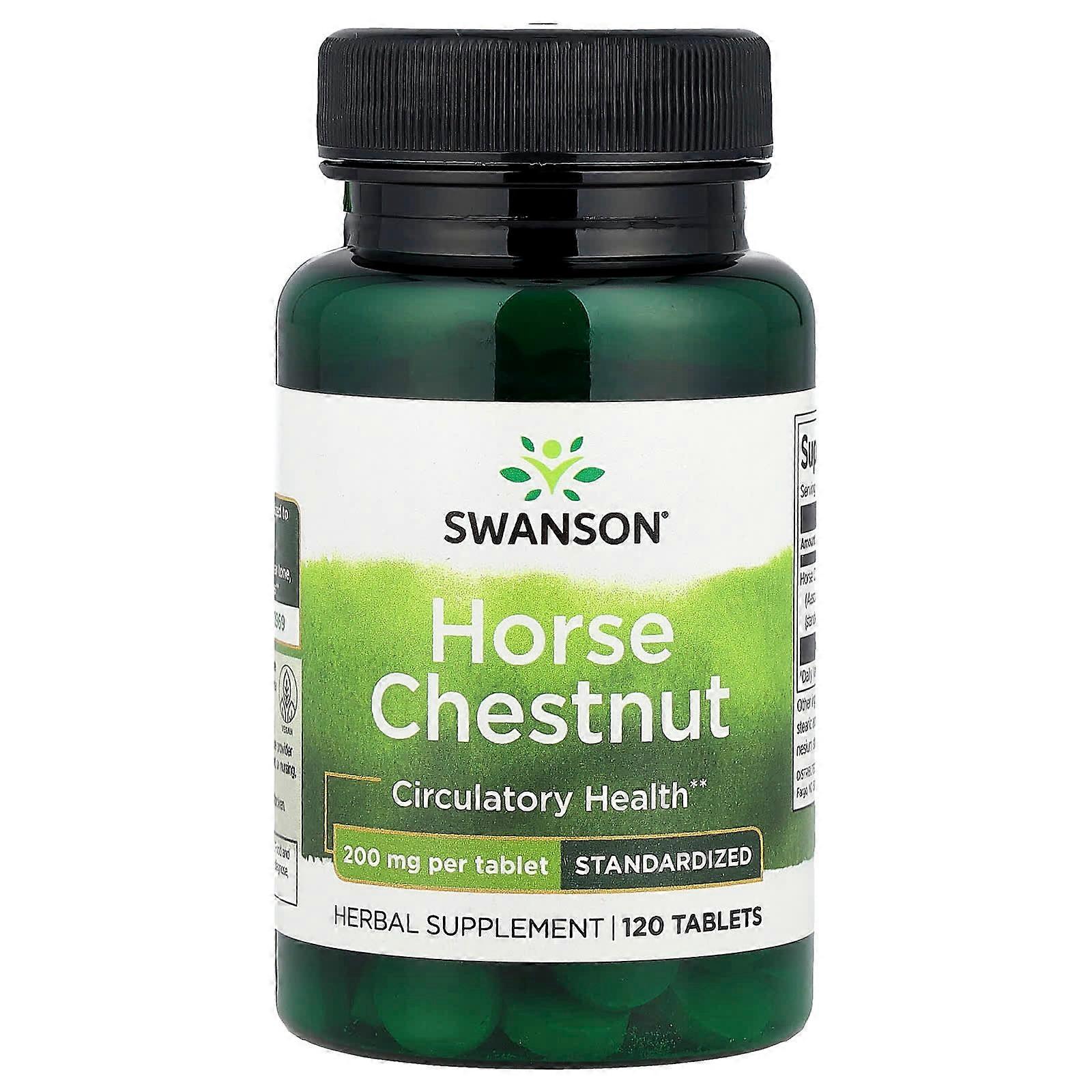 Swanson, Horse Chestnut, 200 mg, 120 Tablets
