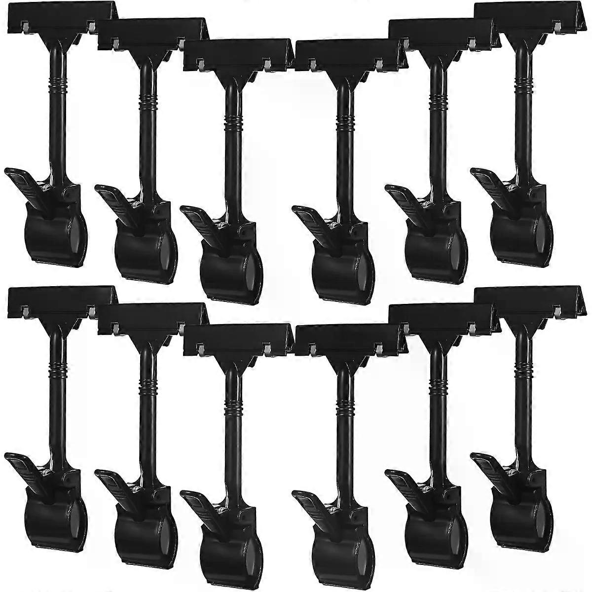 Plastic Sign Clips 12 Pack Adjustable Price Holders
