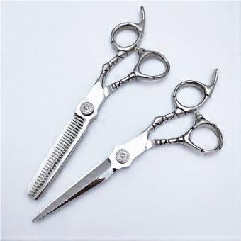 Professional Hair Cutting Scissors Set 6 Inch Carbon Stainless Steel Shears with Precision Sharp Blades