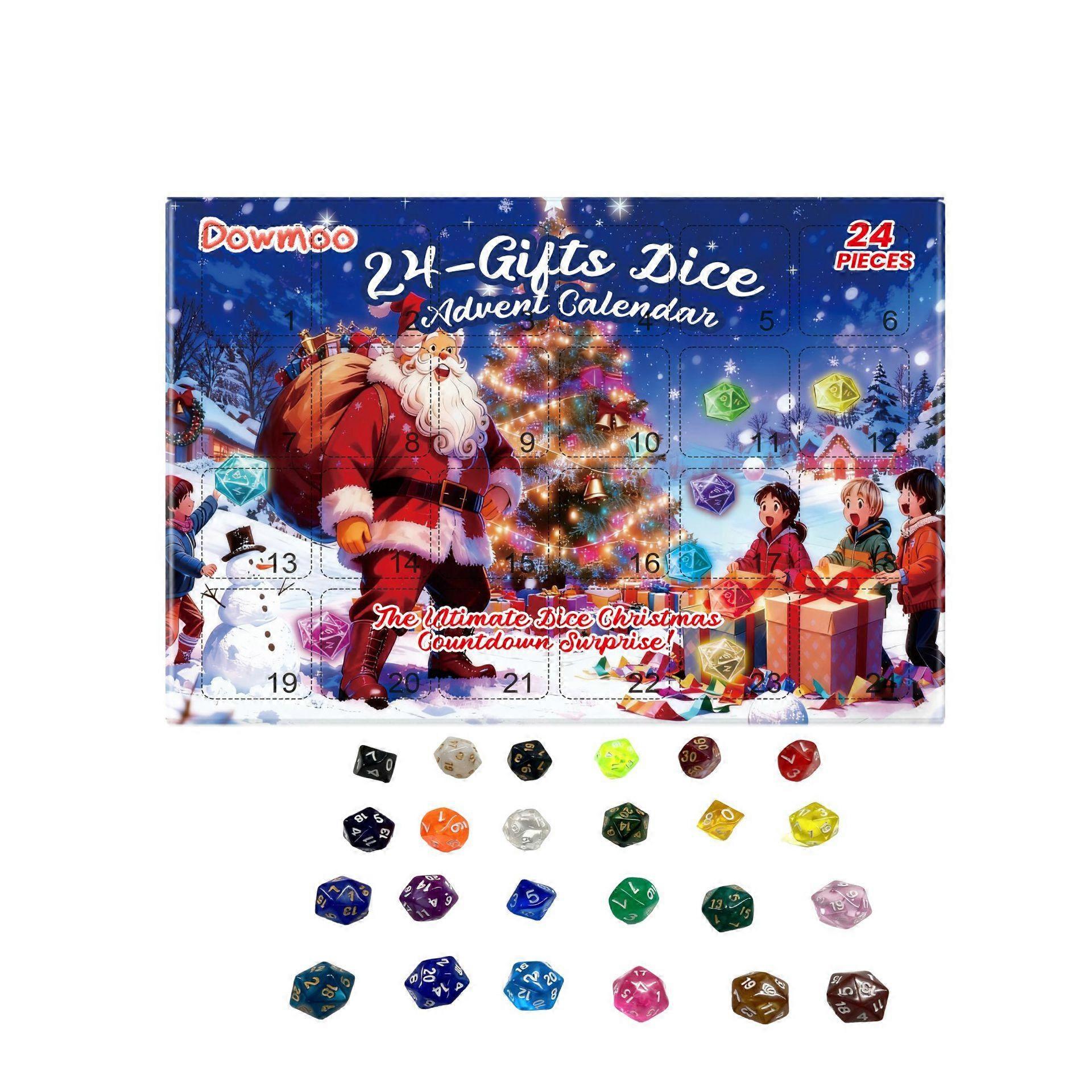 Dice Advent Calendar 24 Boxes Gift Set