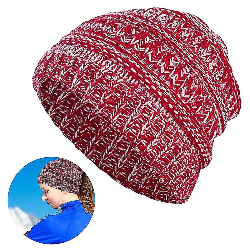 1 Ponytail Messy Bread Tail Lady's Strong Rib Hat Empty Knit Wool Hat