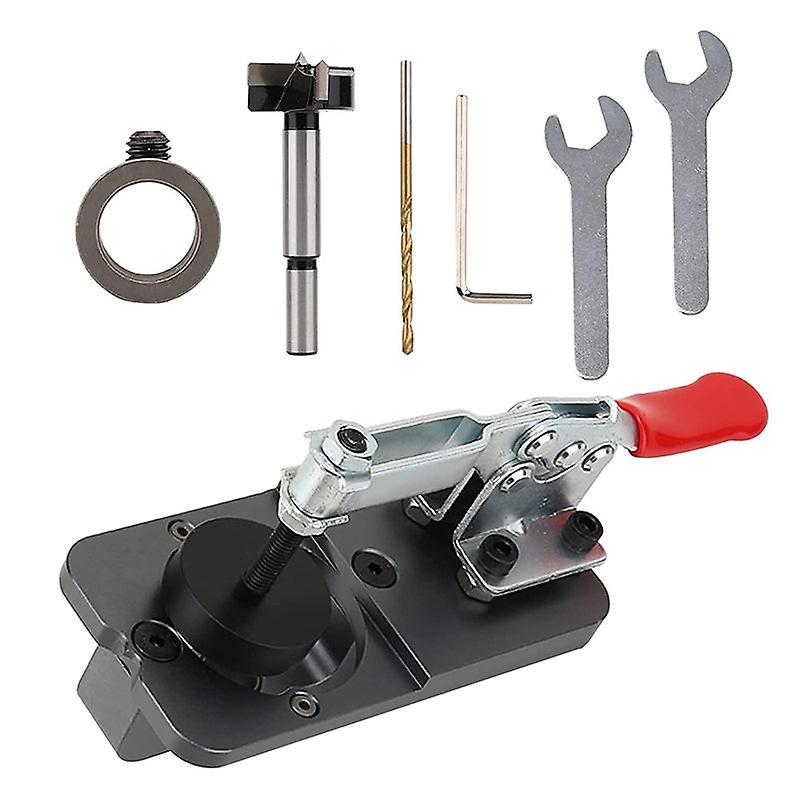 35Mm Cabinet Hinge Drilling Hole Puncher Woodworking Drilling Locator Tool Kit Hole Opener Drilling Guide Locator Tool