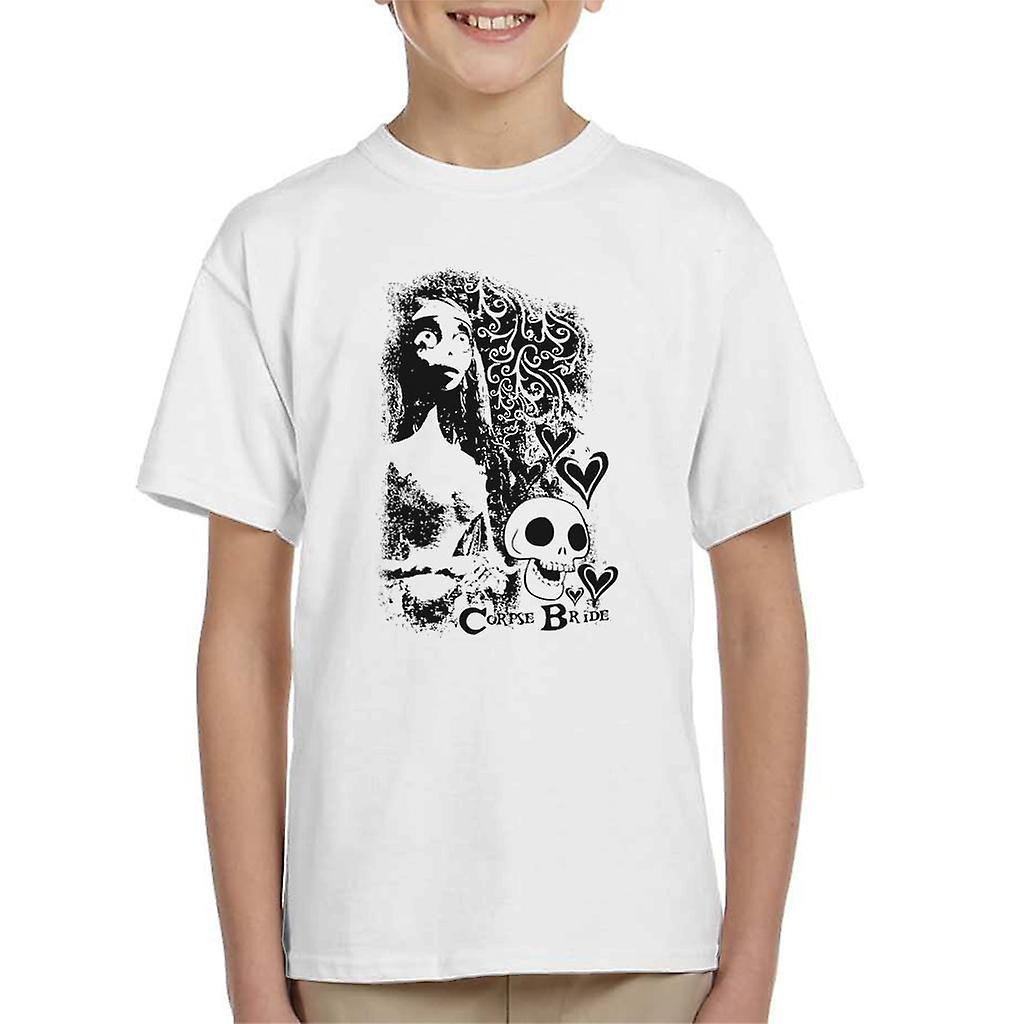 Corpse Bride Emily Skulls Kid's T-Shirt