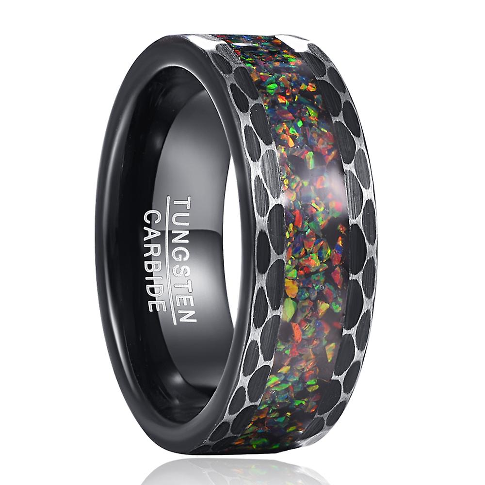 8mm Width Men's Tungsten Carbide Steel Ring