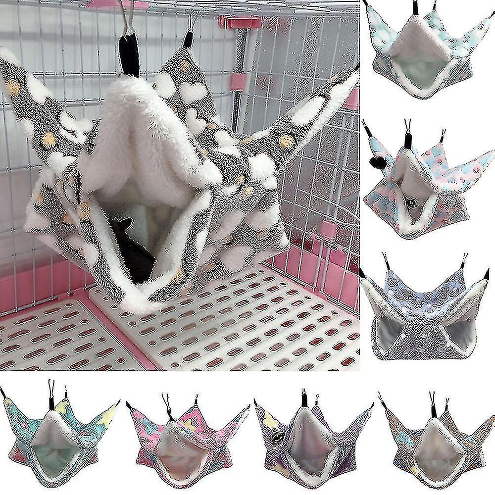 Hammock For Rats Double Thick Plush Warm Bed For Hamster House Nest Sleeping Bag