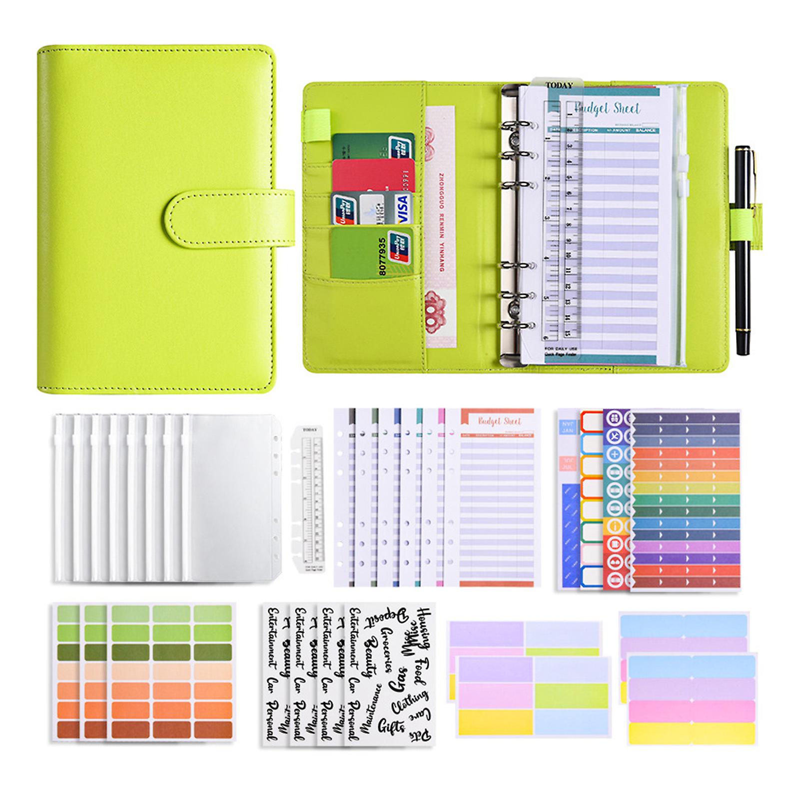 Envelope Challenges Notebook Portable Loose-leaf Budgets Planner Book Multipurpose Handwriting Handbook