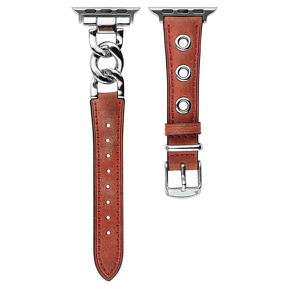 For Apple Watch Ultra 49mm/Series 8 7 45mm/6 5 4 SE SE (2022) 44mm/3 2 1 42mm AW Watch Strap Chain H