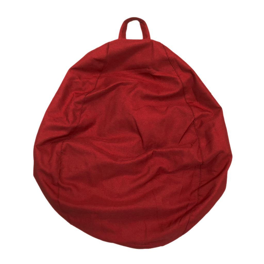 Solid Color Linen Bean Bag Cover Sofa Slipcover Wine