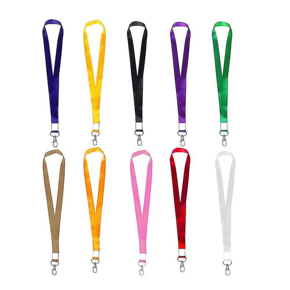 10 Pcs Lanyand Safety Badge Lanyard Rope Neck Strap For School Card Name Tag Business Card Access Ca