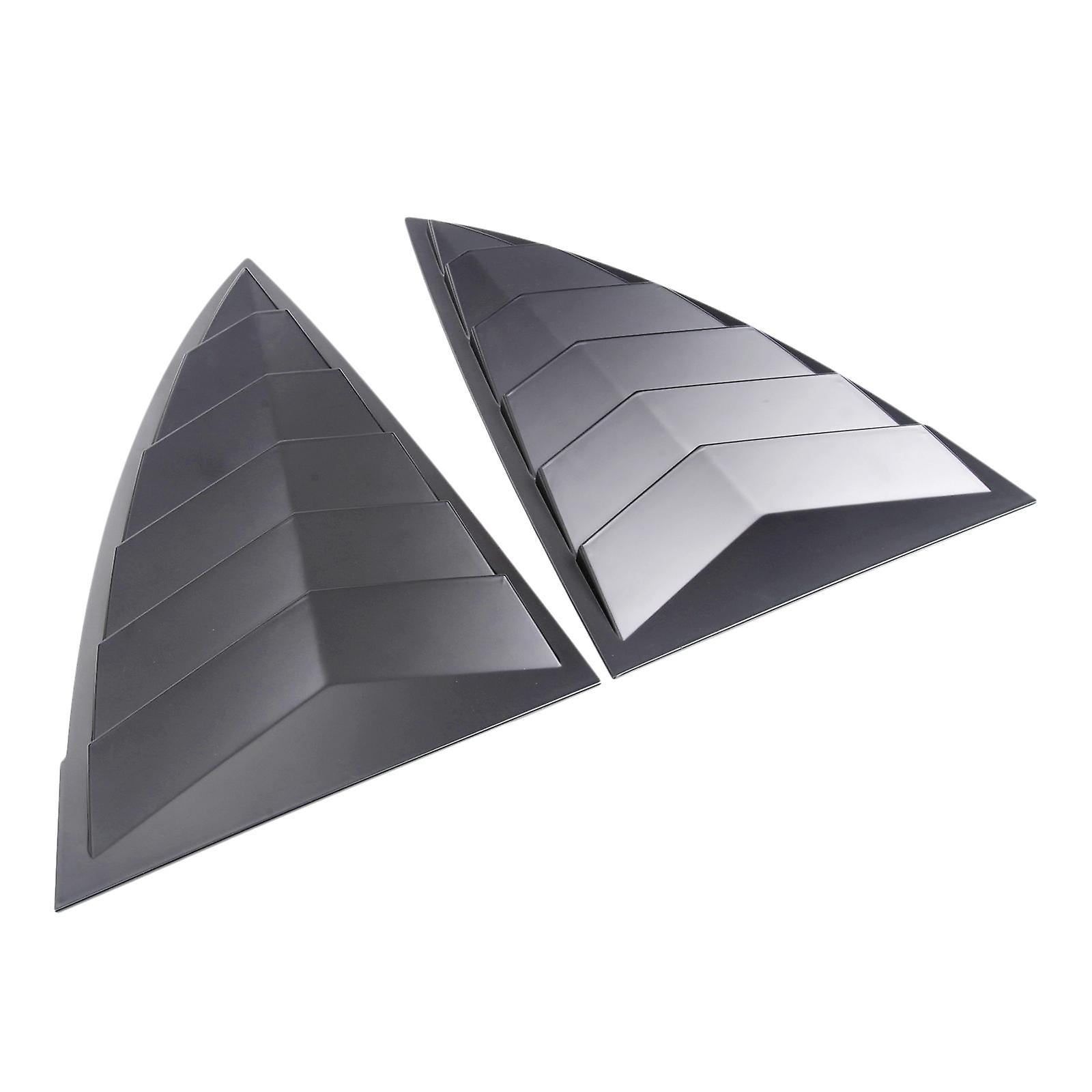 2pcs Rear Window Triangle Sticker For Tesla Model Y Gloss Carbon Fiber