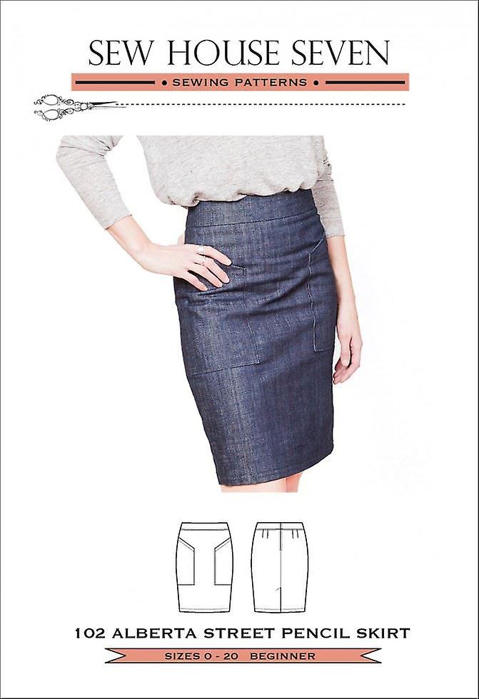 Coudre maison sept papier couture patron Alberta Street jupe
