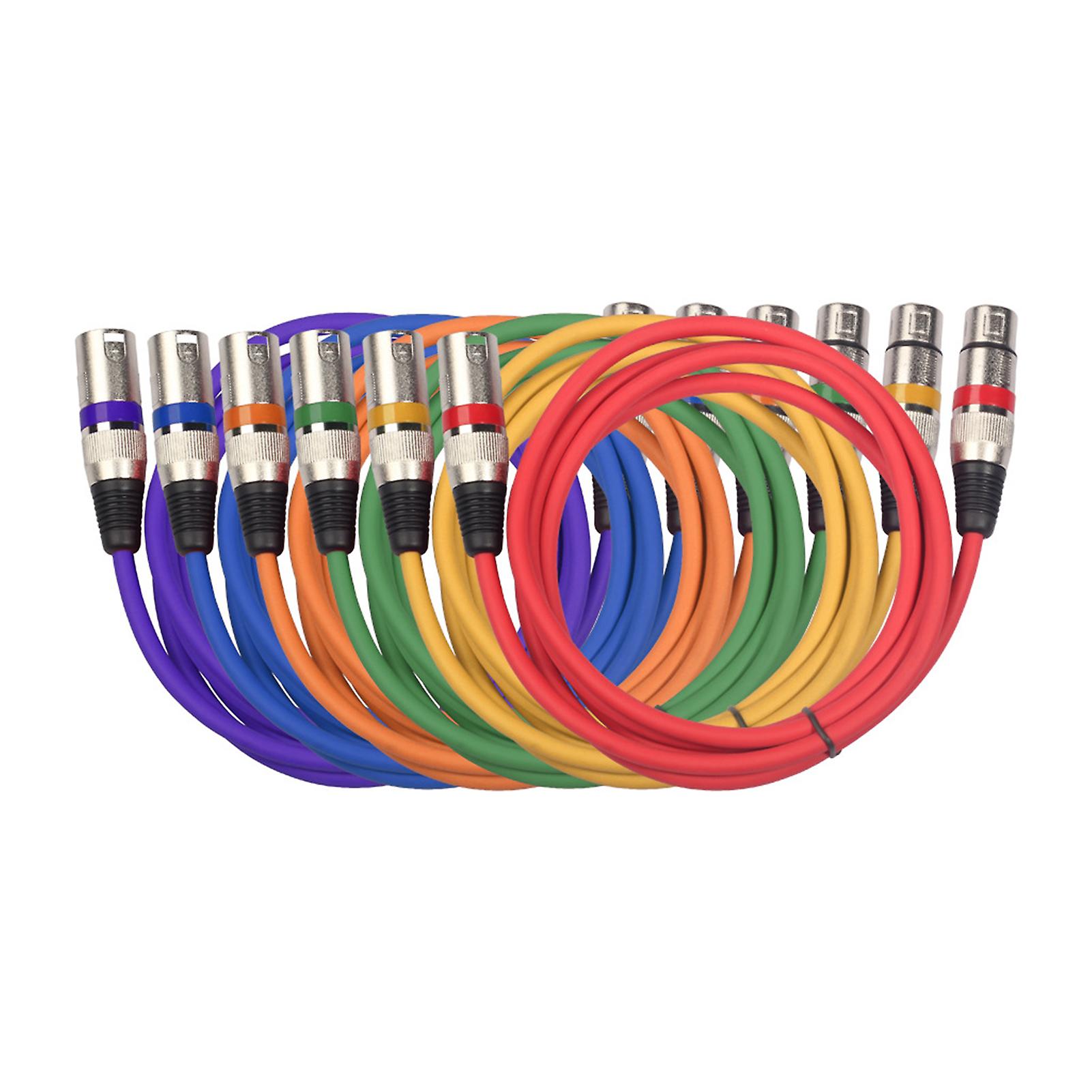 6pcs 1.5m/5ft Xlr Cable Dmx Stage Light Cable
