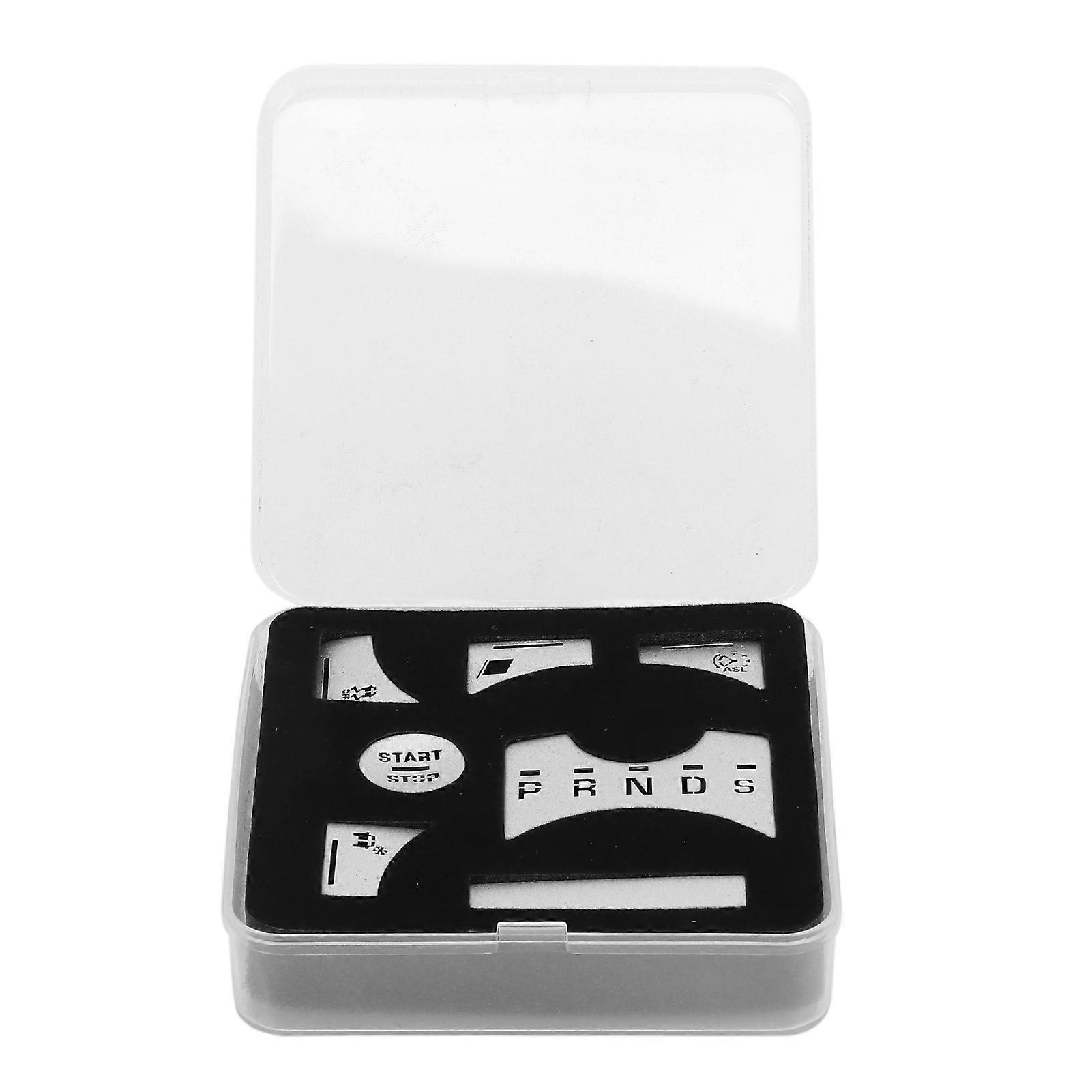 7pcs Central Control Gear Shift Panel Button Cover Sticker Silver Replacement for Jaguar XF 2012‑2015