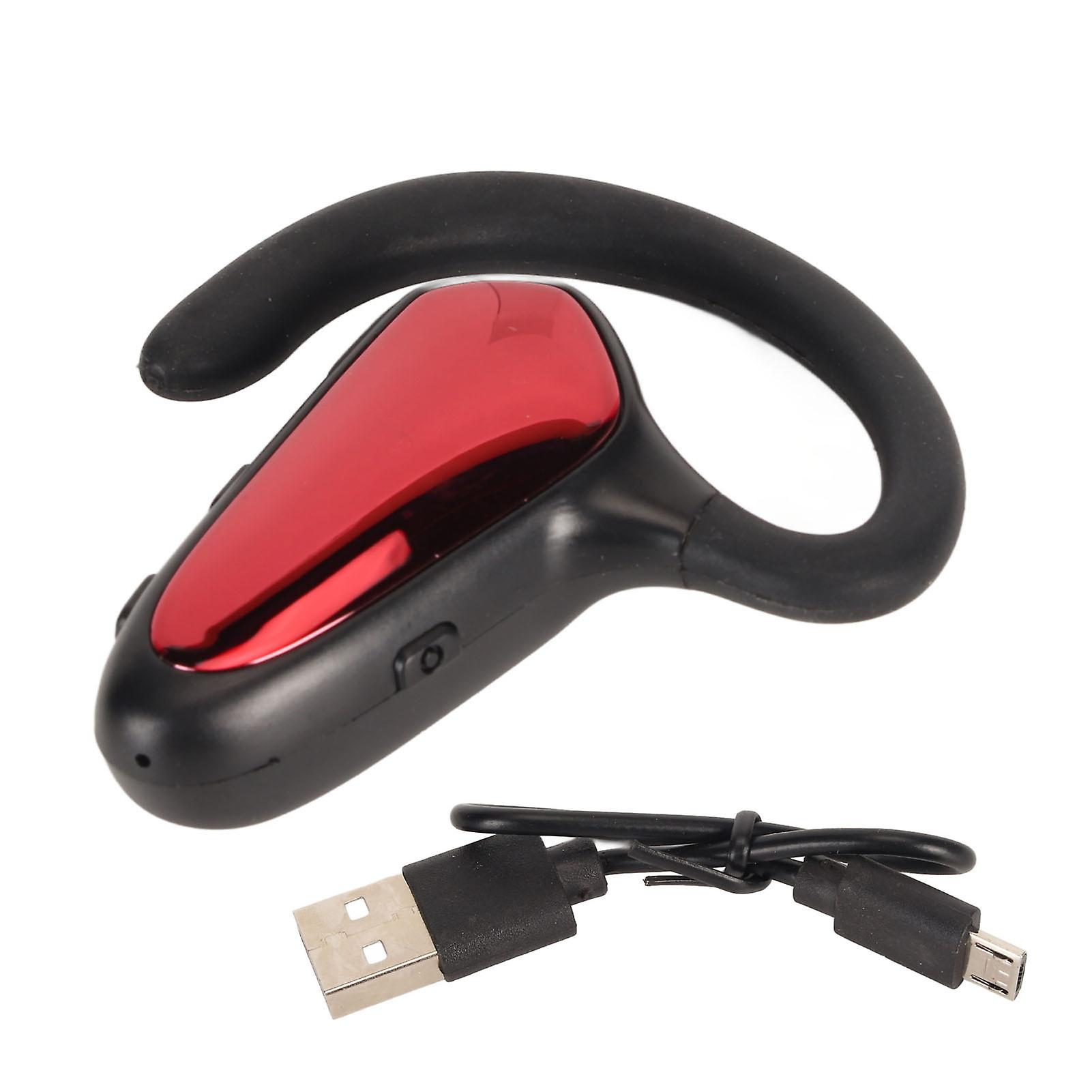 Bone Conduction Wireless Bluetooth Headphones Noise Cancelling Bluetooth 5.1 Ultralight Business Earphones Red