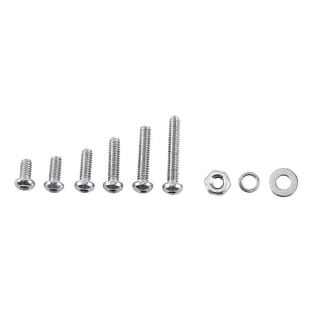 600pcs M2 304 Stainless Steel Hex Socket Screws Bolt with Hex Nuts Washers Assortment(B) M3D8X