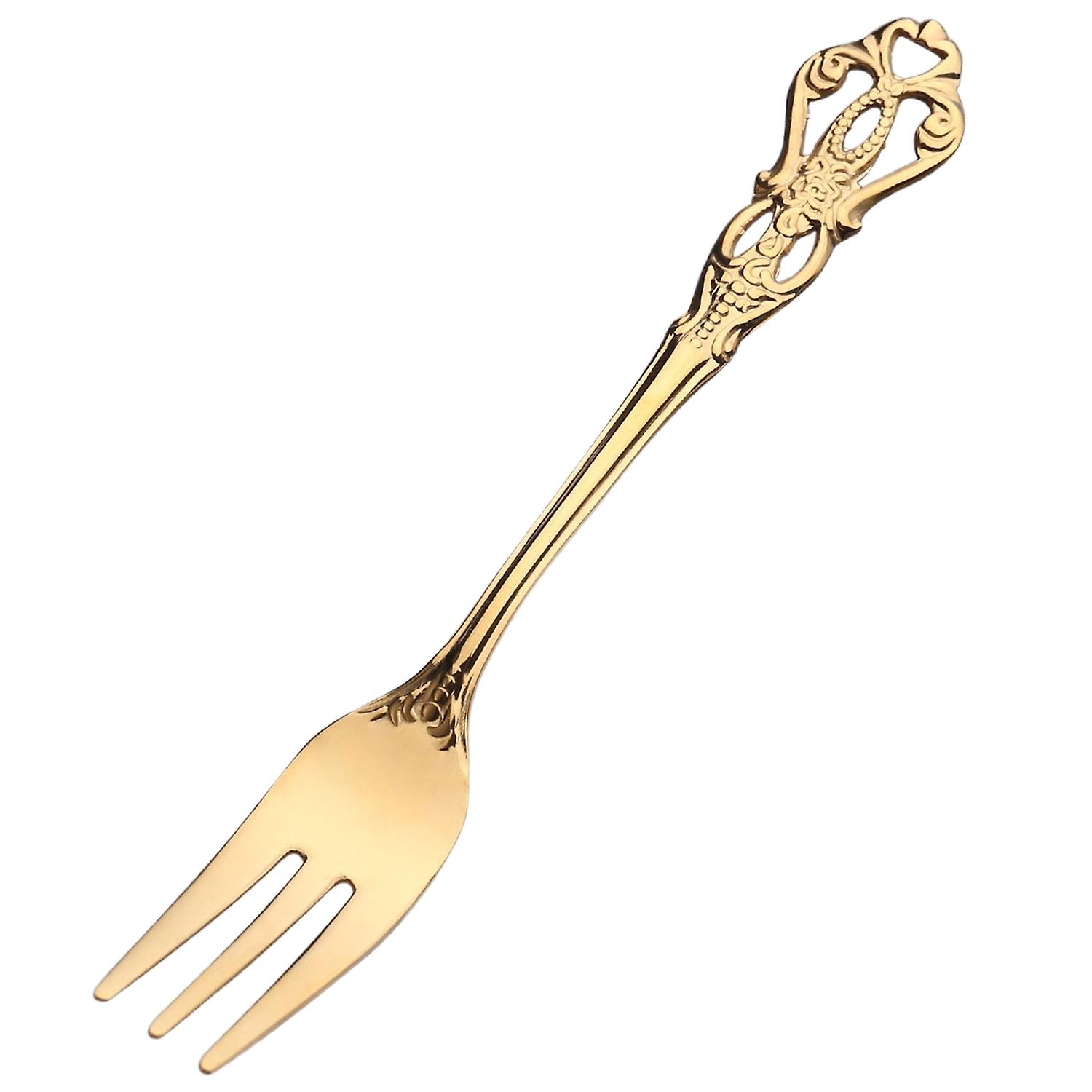 OuZhan Relief Pattern Coffee Spoon ανθεκτικό στη σκουριά πιρούνι επιδορπίων σχολικής καντίνας ανοξείδωτου για