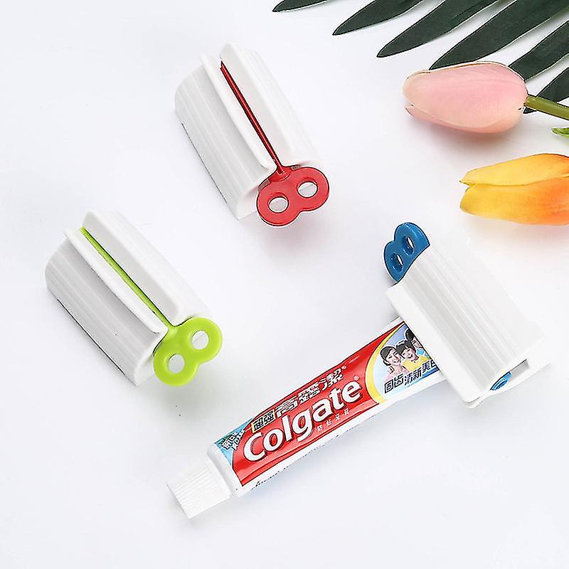 Toothpaste Squeezer & Dispenser – Easy Roller Tube Key, Holder Stand – 1/2/3 Pack (Blue & Green)