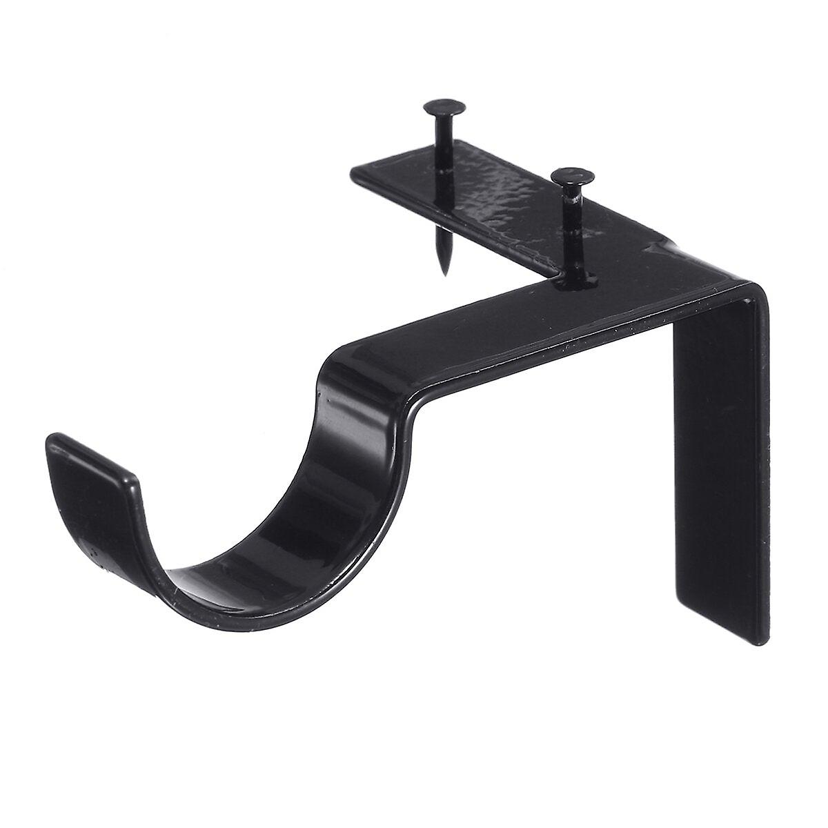 2 Pairs Hang Curtain Rod Holders Bracket Into Window Frame Brackets