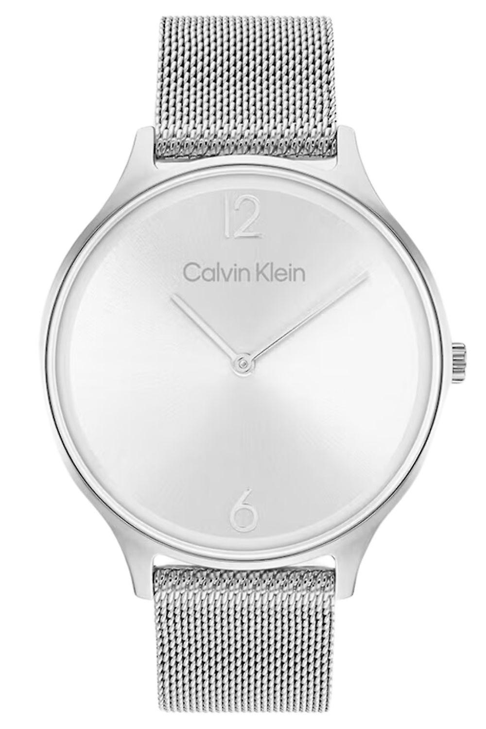 Calvin Klein Women's Silver Ck Fashion Analog Quartz Watch With Stainless Steel Bracelet 25200001