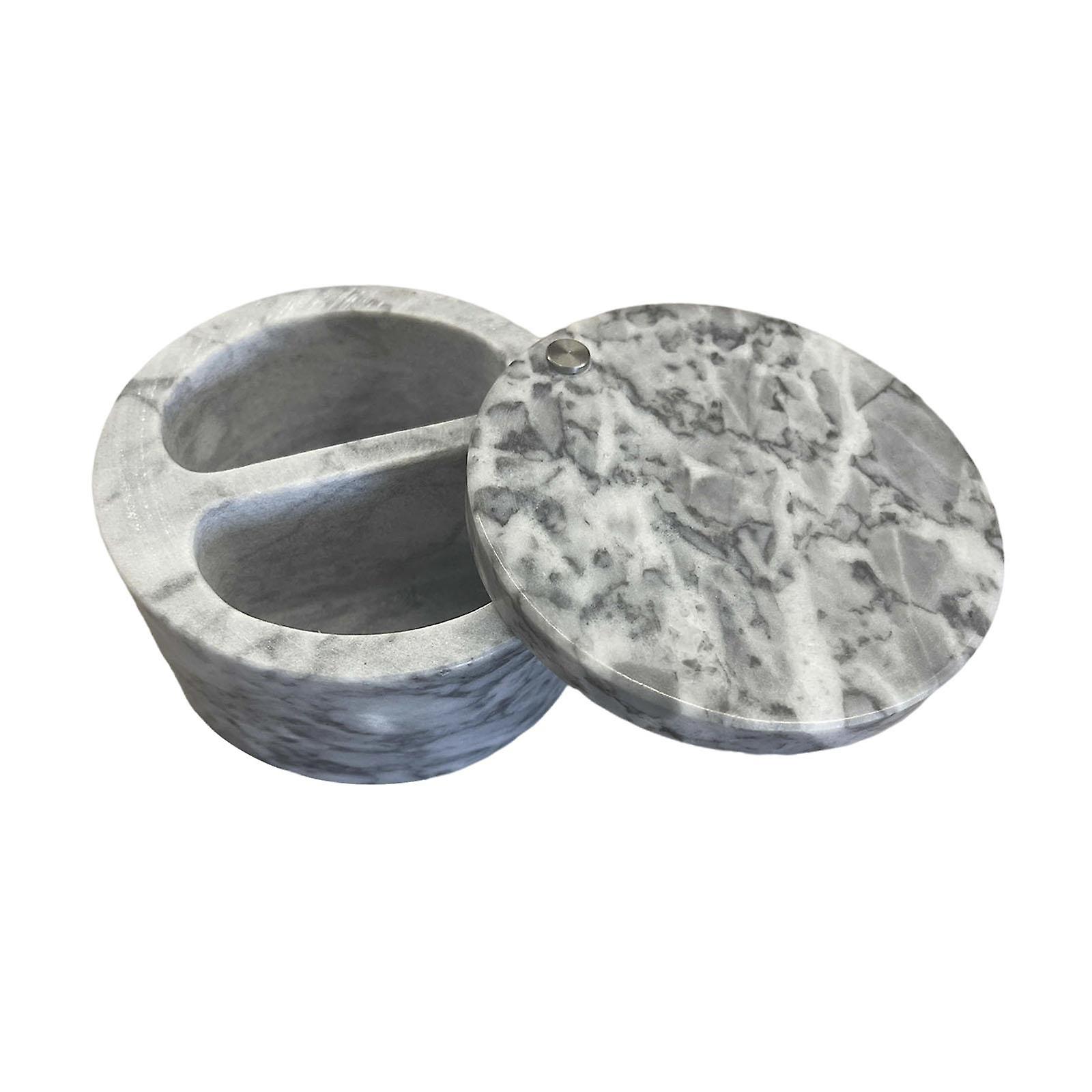 Salt Cellar Storage Box Two Compartments Seasoning Jar for Pantry Bar Office