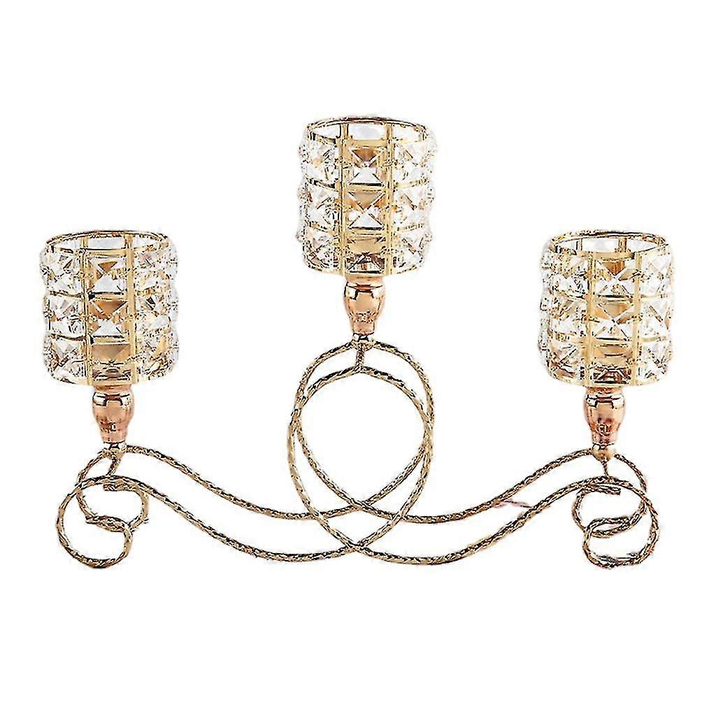 hg Elegant Style Crystal Candle Holder For Event Decor