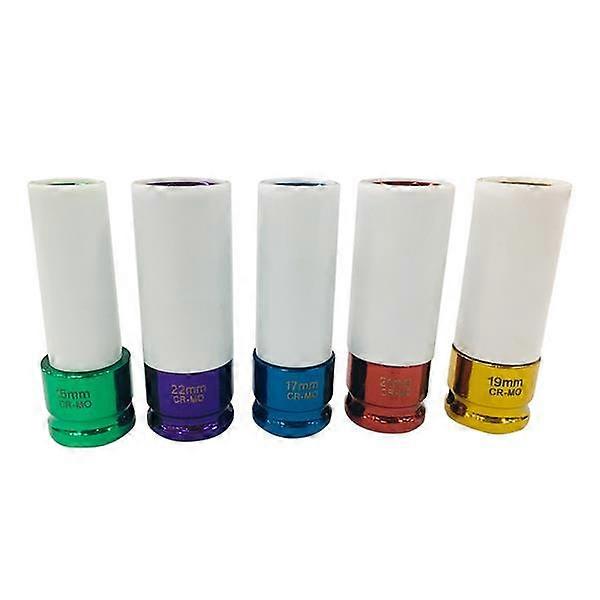 1/2" Drive Impact Socket Thin Wall Wheel Protector Lug Nut Socket Set 5pcs 03570