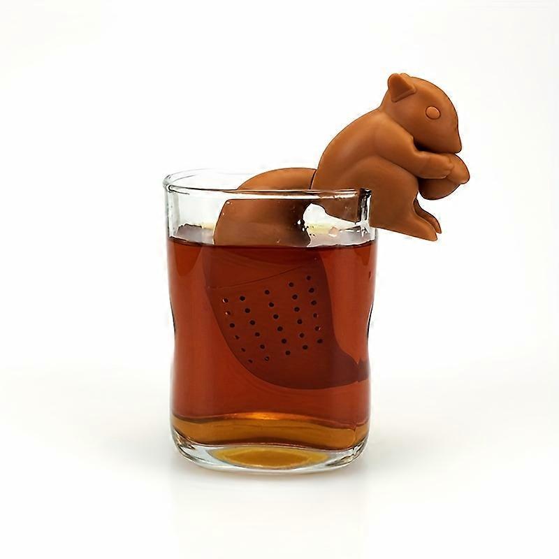 Ny silikone te maker, te sil, silikone sød egern form te kaffe løs blad filterpose kop filter tekande tepose drikkevaregave, Teaware,