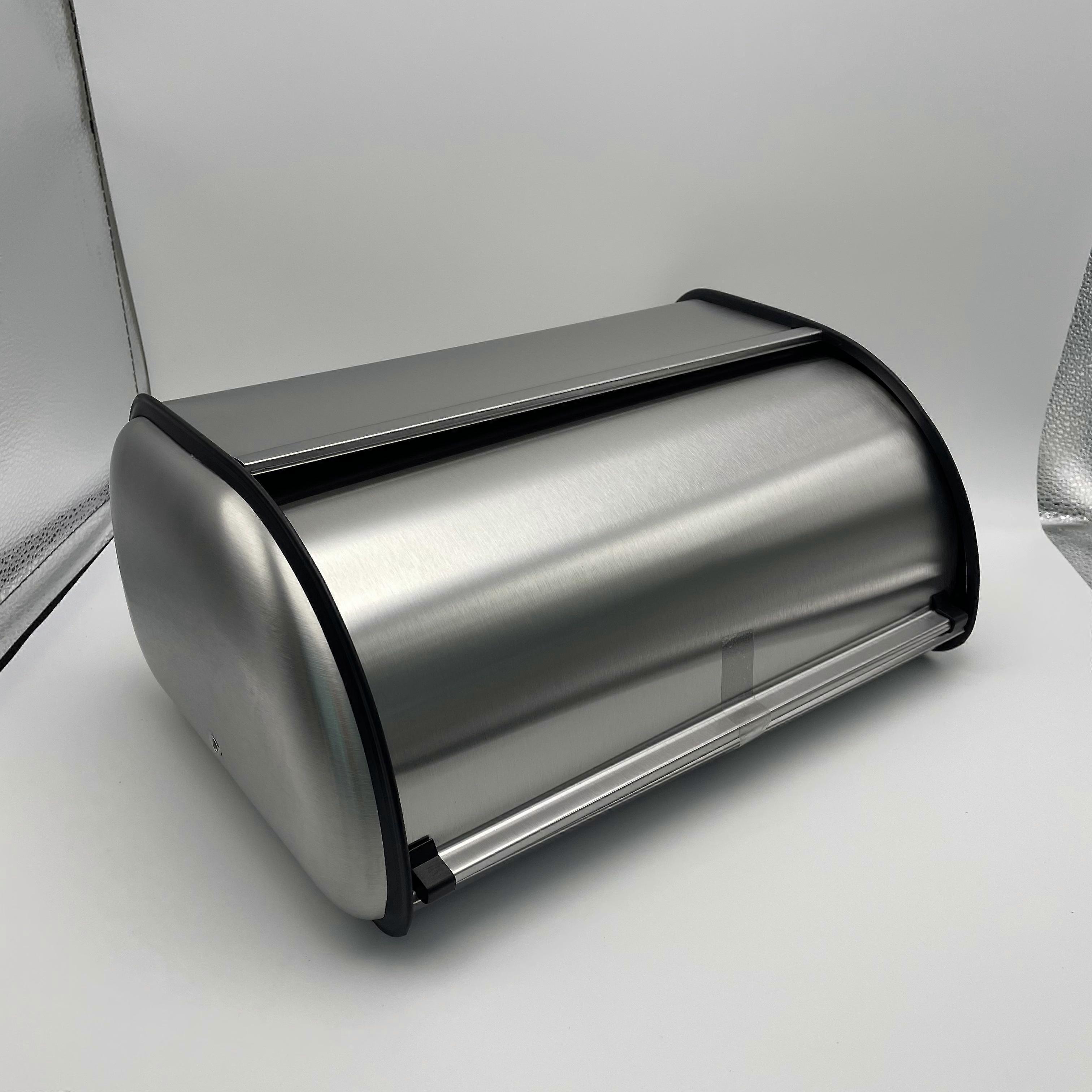 机と引き出しの整理のためのステンレス鋼のパン箱収納ビン モダンなスライドトップデザイン、電気不要、3.2立方フィート以下に収まります、L