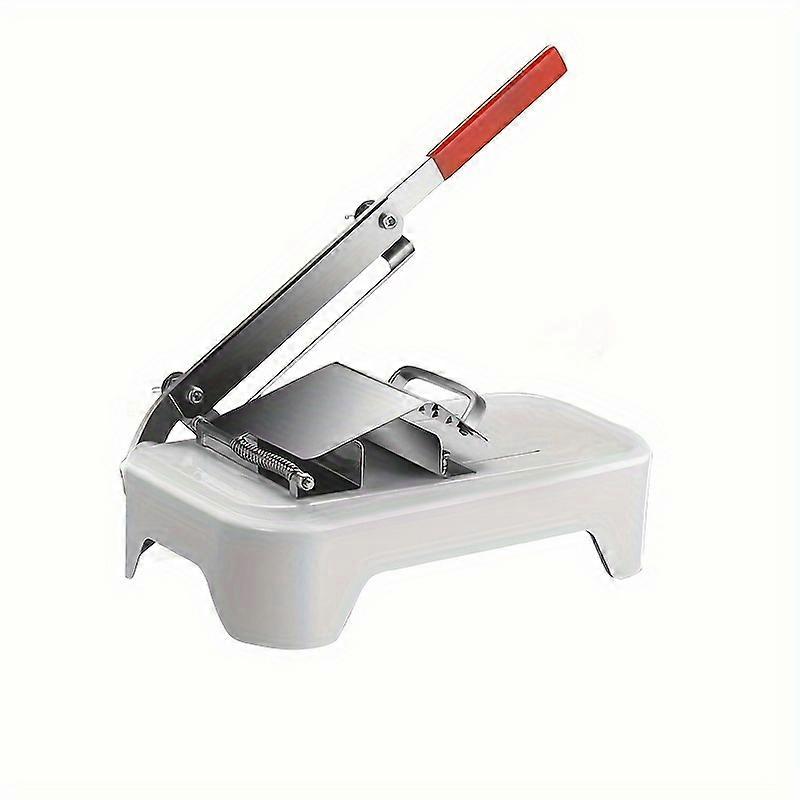 1pc, Stainless Steel Meat Slicer, Vegetable Cutter, Manual Lamb Beef Slicer, Frozen Meat Slicer, Thickness Adjustable Meat Cutter, Kitchen Stuff