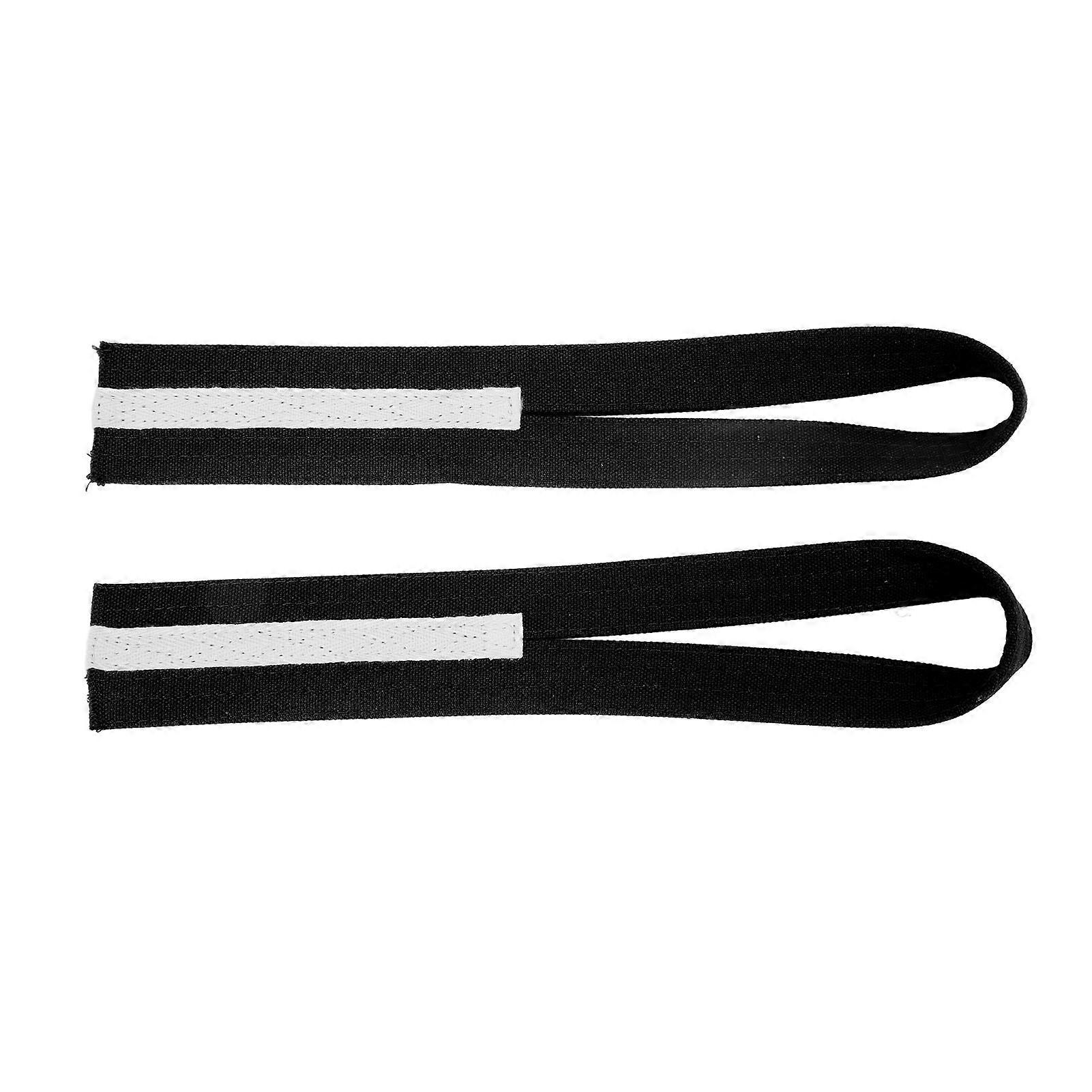 2pcs Lifting Wrist Straps Canvas Anti Slip Enhance Strength Wound Form Weight Lifting Straps Black