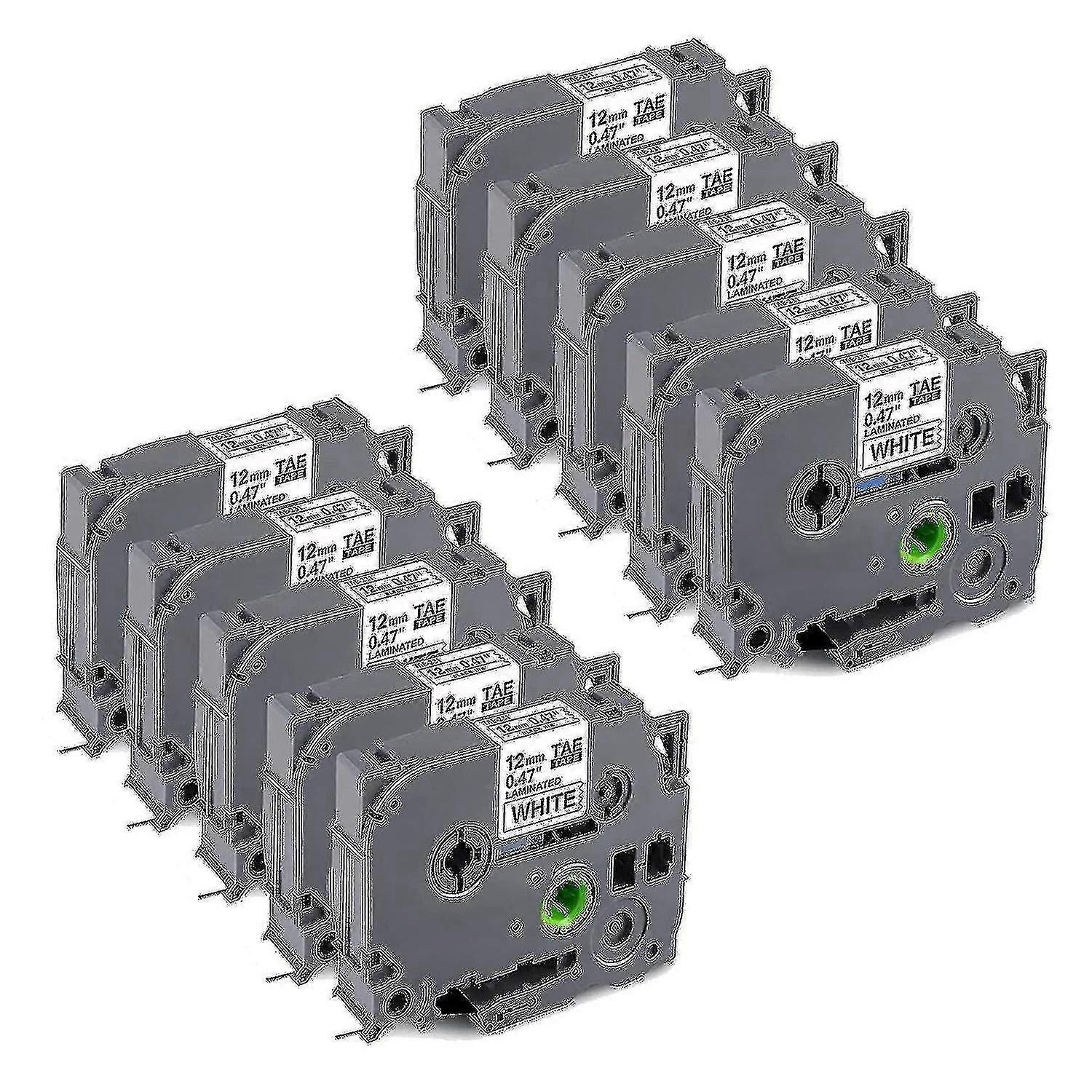 10 حزمة P تعمل باللمس تسمية صانع الشريط استبدال للأخ Tze-231 Tze الشريط 12mm 0.47 مغلفة بيضاء