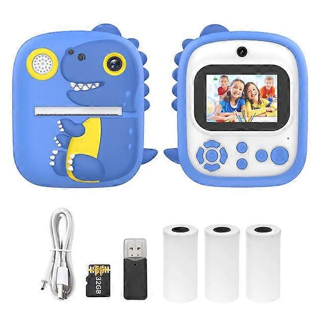 Mini Photo Printer For Children - 1080p Instant Print Camera With 1200w Dual Cameras, 2.4'' Screen, Support Music Playback And Game Play