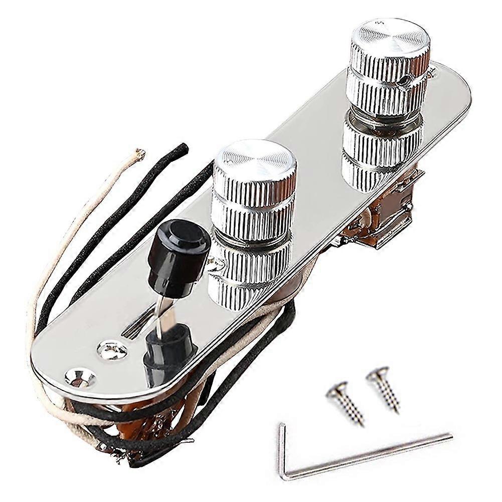 Prewired Guitar Control Plate Assembly,Loaded 3-Way Blade Switch Push Pull Potentiometer Excellent
