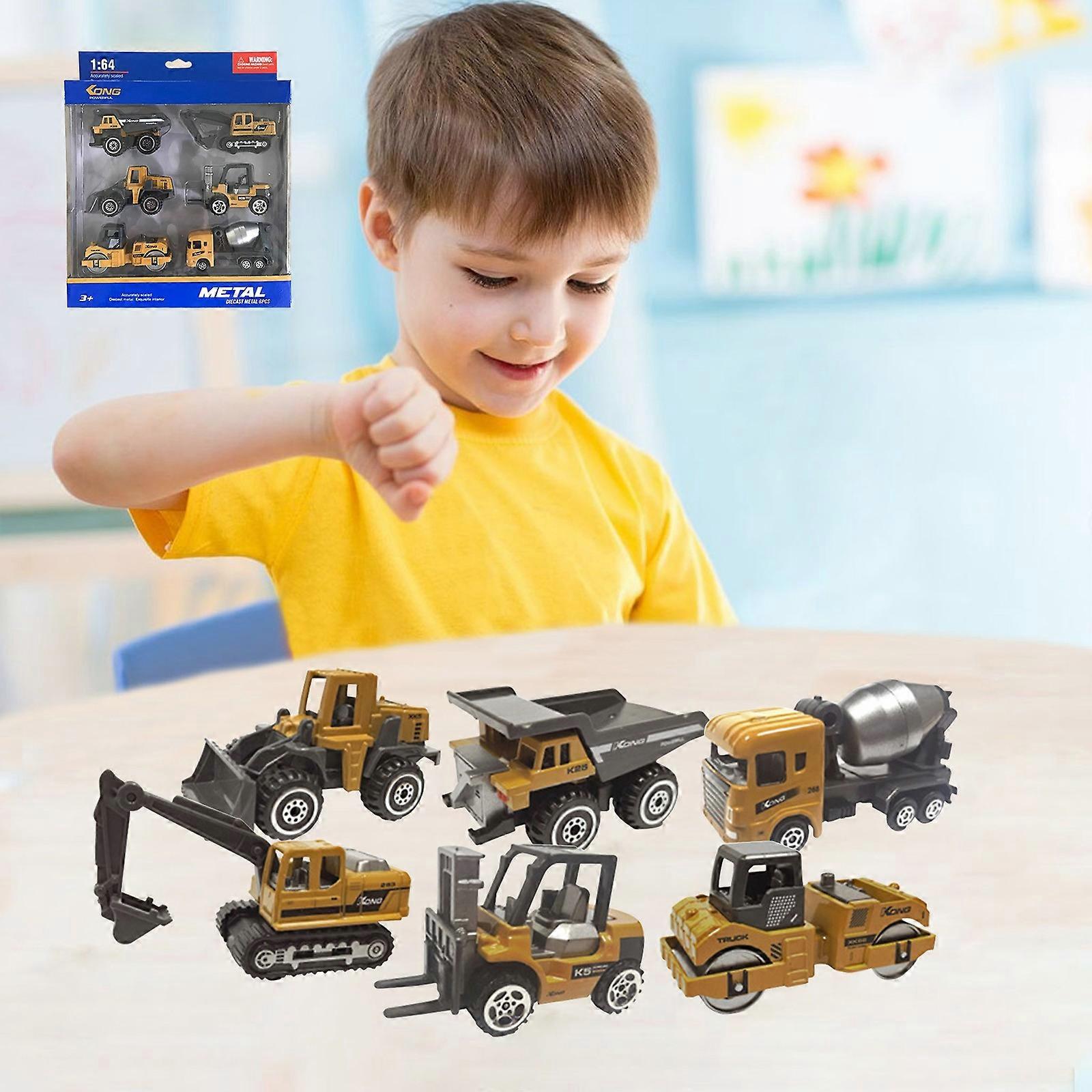 Alloy Return To Engineering Vehicle Model Set Excavator Forklift Stack Machine Car Model No Battery Childrens Gift