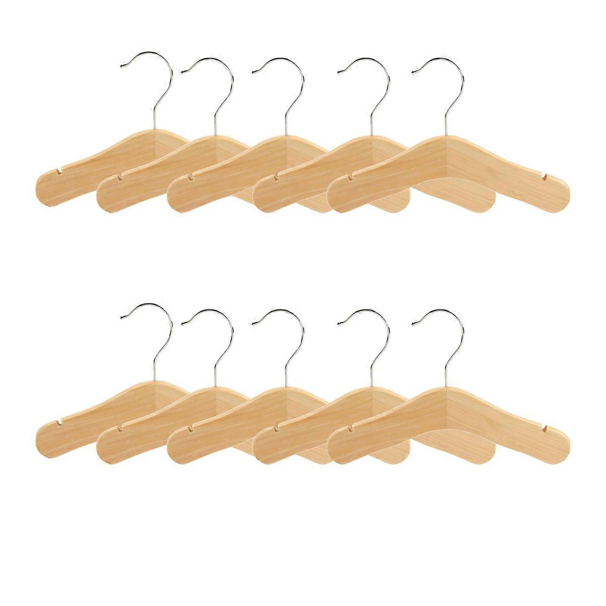 Wooden Baby Hangers,Kids Hangers,Notched Shoulder Design for Children Clothes,Decoration Hanger,10