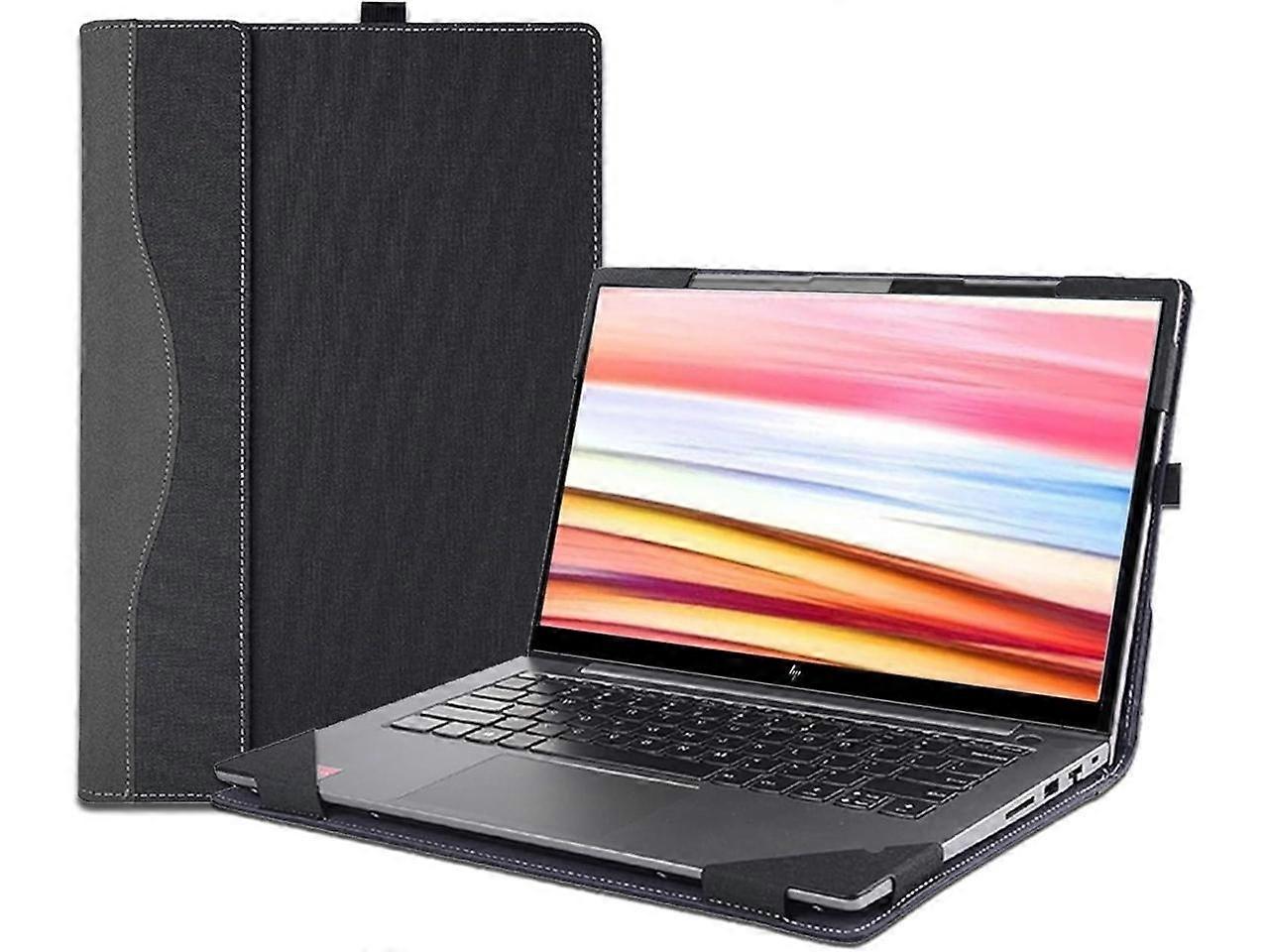 Laptop Cover Case for 16 inch HP Spectre x360 16-f 16t-f & HP Envy 16-h 16t-h, PU Leather Protective Shell Detachable Laptop Bag Accessory with Pencil