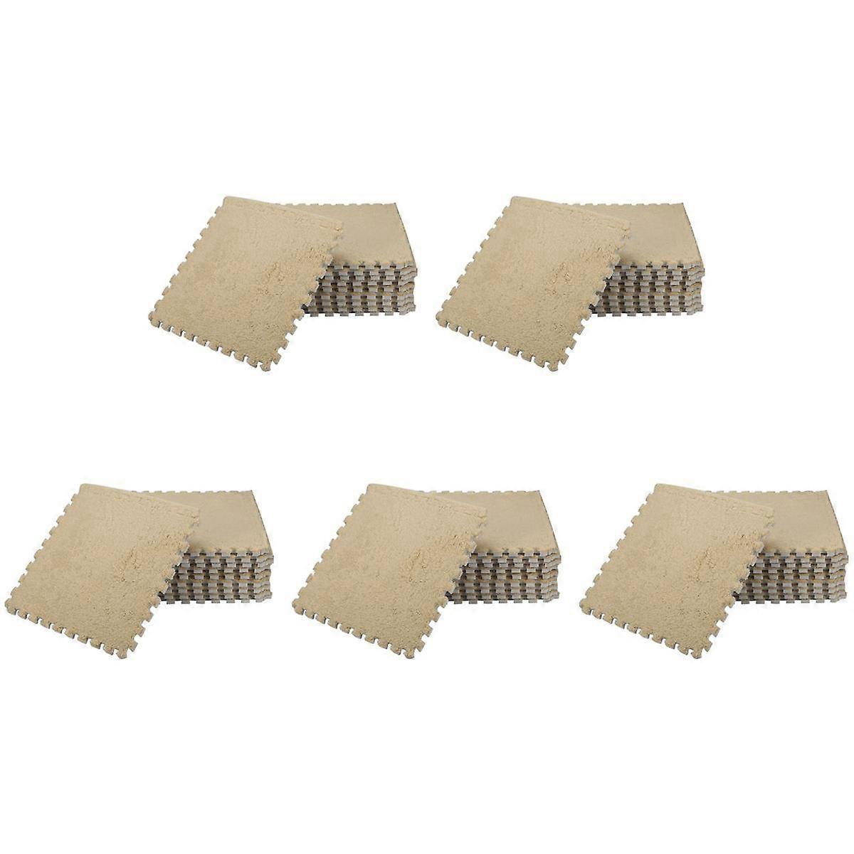 50 Piece Interlocking Foam EVA Fuzzy Mat Flooring Carpet Tiles for Kids - Perfect for Nursery Dcor